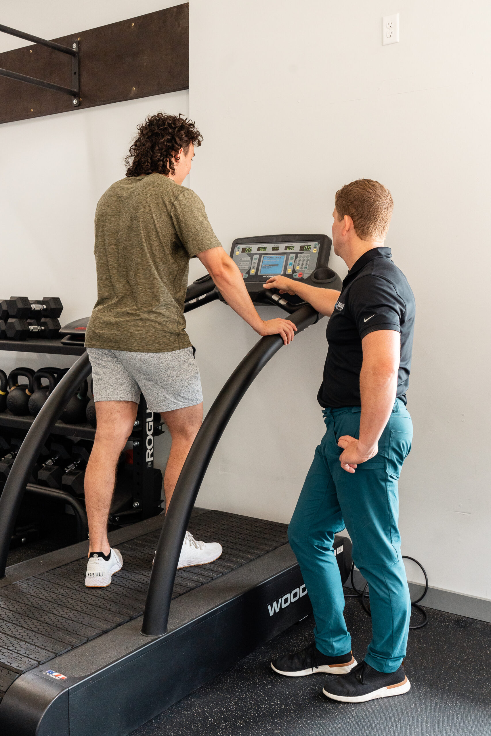 Physical Therapist patient with technology